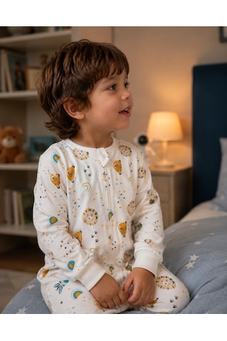 Babyhola Çıkarılabilir Kollu Fermuarlı Uyku Tulumu 1-8 Yaş Pazen 4 Mevsim 2701 Sarı