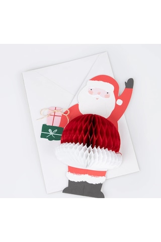 Meri Meri - Honeycomb Santa Tebrik Kartı