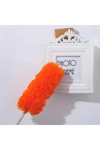 Teleskopik Saplı Mikrofiber Toz Püskülü Turuncu