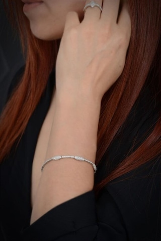 Kadın Gümüş Set - Elika Zirconia Taşlı Su Yolu Set • Işıklı Kutuda • Düğün • Nişan • Gelin Seti