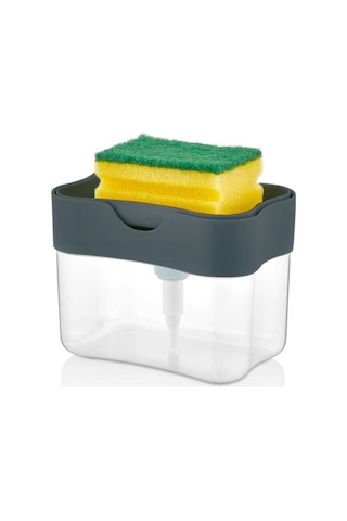 Porsima ORG-98 Deterjan Hazneli Pompalı Süngermatik Sıvı Sabunluk Antrasit