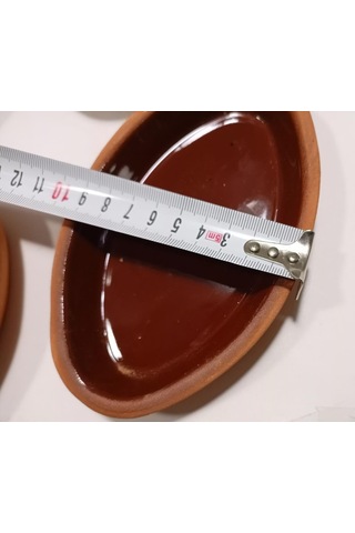 4 Adet Kayık Tabak 15x9 Toprak Güveç Fırın Kabı Organik Pişirilmiş İçi Sırlı Kahvaltı Güveçleri Genel