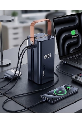 80000 Mah Taşınabilir Powerbank Süper Hızlı Şarj Çoklu Çıkış Ve Led Göstergeli - Lisinya