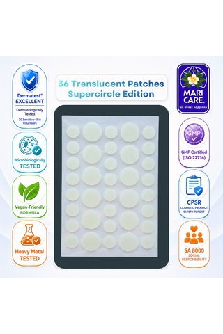 Mari Care Feel Cute Yarı Saydam Pimple Patches 36 Adet 0,35 Mm Ekstra İnce Hidrokolloid Akne Karşıtı Yama