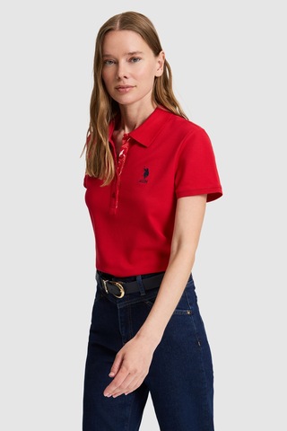 U.s. Polo Assn. Kadın Kırmızı Tişört Basic 50321798-vr030 Kirmizi
