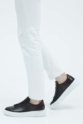 Tamer Tanca Erkek Hakiki Deri Siyah Sneakers & Spor Ayakkabı 04 2501 Erk Ayk Y23 Sıyah Fltr Siyah