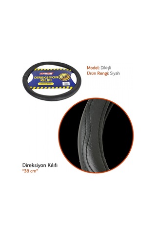 Direksiyon Kılıfı 38cm Siyah Siyah