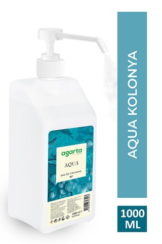 Agarta Püskürtme Valfli 80° Aqua Kolonya 1000 ML