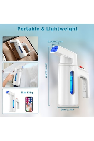 Createtech 25s 700w 180ml Taşınabilir Buharlı Ütü - Hızlı Isınma, Seyahat & Ev Ofis İçin