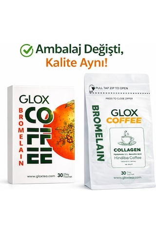 Glox Bromelain Mixed Powder Tea Bromelain, Collagen Ve Hindiba Kahvesi 30 Günlük 120g Granül
