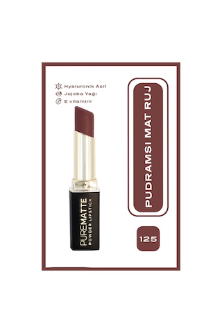 Pure Matte Powder Lipstick No: 125 - Pudralı Mat Ruj 125