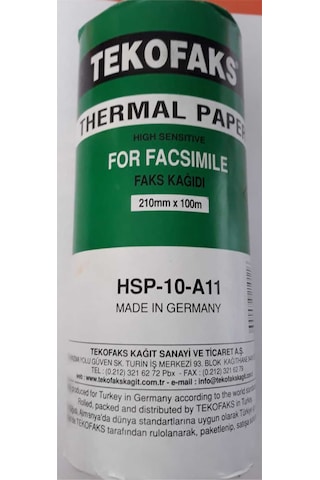 Fax Kağıdı 210 x 100 M
