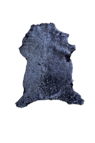 Gerçek Kuzu Postu Kısa Tüylü - 50 X 40 Cm Lacivert