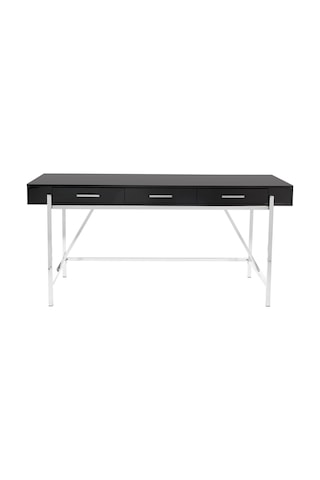 Mandy Paslanmaz Metal Siyah Çalışma Masası
