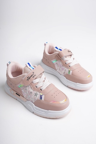 Muggo Gumball Garantili Bağcıklı Ve Cırtlı Unisex Çocuk Sneaker Spor Ayakkabı Pudra