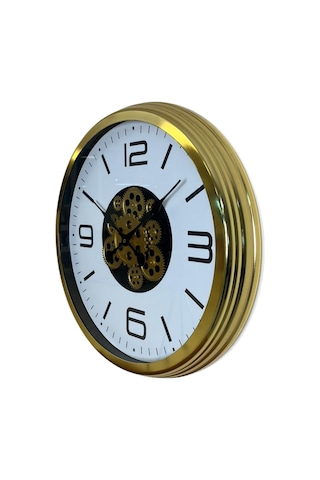 Modern Prestige Gold 60 Cm Çarklı Duvar Saati