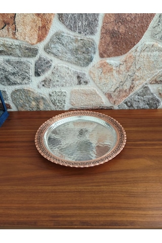 Modabakir Bakır Supla, Tabak Petek Işlemeli 22 Cm