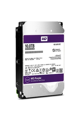 Wd 10Tb Purple 3.5 256Mb 7/24 Disk Wd100Purz