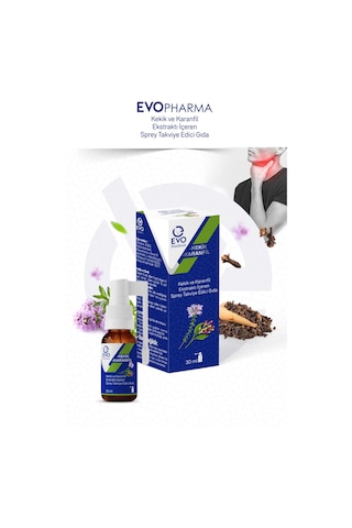 Evo Pharma Kekik ve Karanfil Ekstraktı İçeren Sprey Takviye Edici Gıda 30 ML