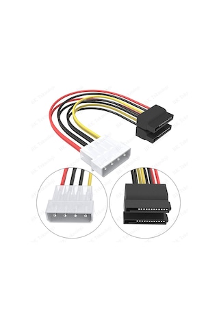 4 Pin Lp4 Molex Erkek To Sata Power Güç Kablosu