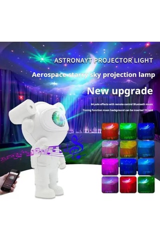 Prepare Mini Astronot Galaksi Işık Projektör 5.3 Bluetooth Hoparlör
