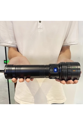 Brightnova 1 Adet Base Model Acil Durum Aydınlatma El Feneri Kırmızı Ve Mavi Yanıp Sönen Ultra Parlak Kamp Balıkçılık Bisiklet İçin Altın