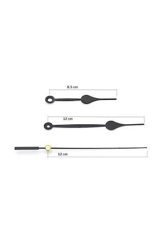 Exizticaret Quartz Akar Sessiz Duvar Saati Mekanizması 18 Mm Ve Seti Akrep - Yelkovan - Saniye Askısız Exiznm337 Çok Renkli