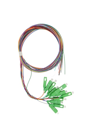 Fosenze 1.5 Metre 12 Iplikli Sc/apc Tek Modlu Fiber Optik Pigtail, Renk Kodlu Seramik Enstrüman, Fiber Optik Ağ Ve İletişim Sistemleri İçin熔接用