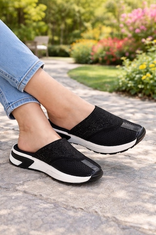Kadın Günlük Rahat Slip-on Spor Terlik Siyah