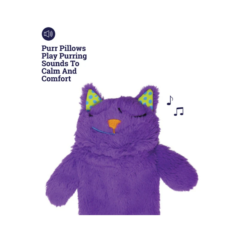 Hırıltı Sesli Purr Pillow Mırıldayan Kedi Peluş Sarılma Oyuncağı - Sesli Ve Titreşimli