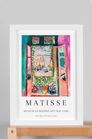 Henri Matisse The Open Window Çerçeveli Tablo - Açık Pencere - Eklektik Tarz Duvar Dekoru