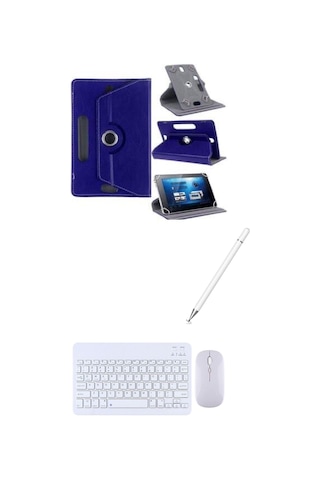 Samsung Galaxy Tab S10 Fe 10.9'' Uyumlu Kılıf Bluetooth Klavye Dokunmatik Kalem Kılıf
