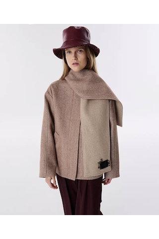 Twist Çıkarılabilir Atkılı Açık Kahverengi Kadın Kaban Tw6250008026 Açık Kahverengi