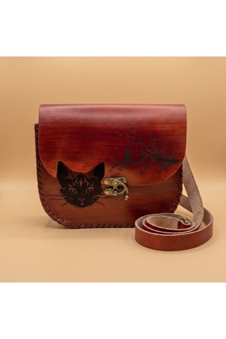 Morgen Craft Woda Deri Çanta - Kol Çantası - Kadın - 31x39.5x3.5 Kırmızı
