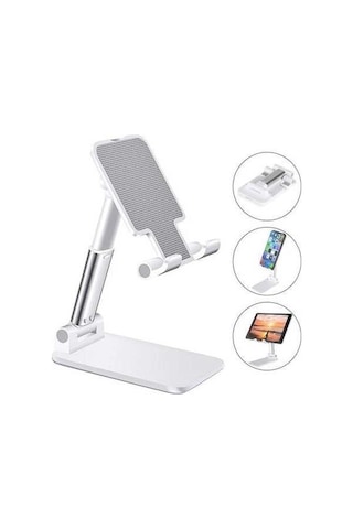 Novahub Xiaomi Masaüstü Standı İphone/ıpad Uyumlu, Ayarlanabilir, Beyaz Tablet Ve Cep Telefonu Tutucu Beyaz