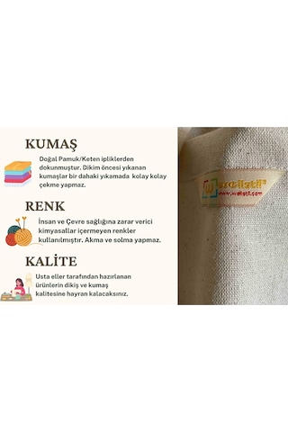 Wellstil Premium Keten Amerikan Servis 2'li 35 x 45 Beyaz