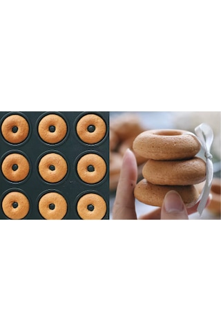 12'li Yanmaz Yapışmaz Donut & Muffin & Cupcake Kalıbı