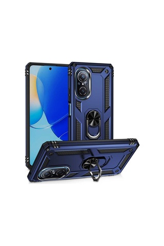 Huawei Nova 9 Se Kılıf Zore Vega Yüzüklü Standlı Zırh Kılıf