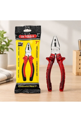 Saplı Pense 180 Mm 7" Kırmızı Şeffaf