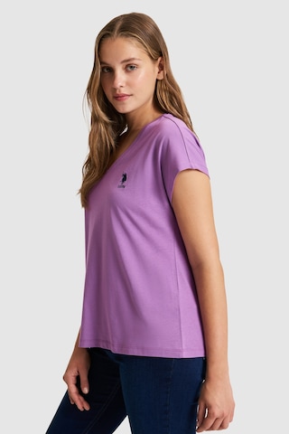 U.s. Polo Assn. Kadın Menekşe Tişört Basic 50323541-vr037 Menekse