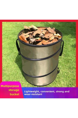 Yuntech01 Toprak Ve Yaprak Atımı İçin Katlanabilir Oxford Kumaş Bahçe Çöp Kutusu - Dış Mekan, Piknik, Park Kullanıma Uygun - Toplu Satış