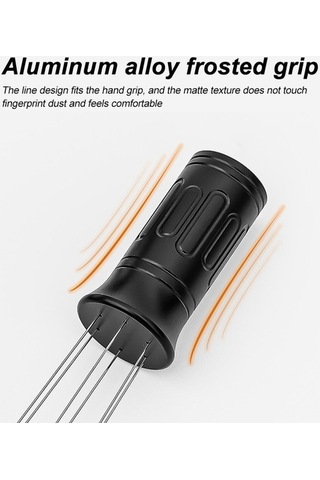 Pazly Ayarlanabilir 6 İğneli Wdt Aracı Espresso 0.4mm Kahve Dağıtıcı Siyah Diğer
