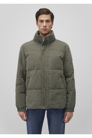 Mavi - Dik Yaka Yeşil Kadife Ceket 0110476-85485 Yeşil