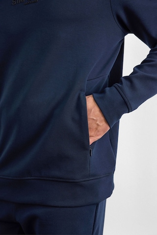 Backandbond Lacivert Bisiklet Yaka Gizli Fermuarlı Sweatshirt