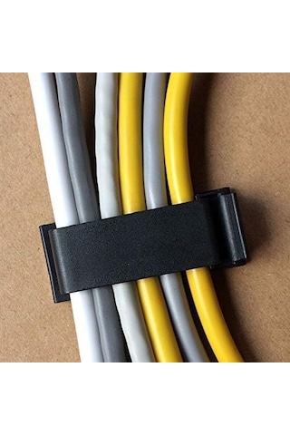 Orret Home 4 Adet Kendinden Yapışkanlı Kablo Yönetim Klipsleri, Çok Amaçlı Kablo Düzenleyiciler, Tel Klipler, Tv, Pc, Dizüstü, Ethernet Kablosu İçin Kablo Tutucu, Masaüstü Ve Ev Ofis Kullanımı Siyah