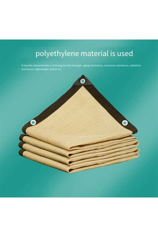 Ruicoo Dış Mekan Güneş Engeli Ağı - 95% Güneş Engelleme, Nefesli, Bitki Ve Balkon Koruyucu, 3m 5m Bej Hdpe Malzeme, Delikli Kenarlar İle Dayanıklı Bej