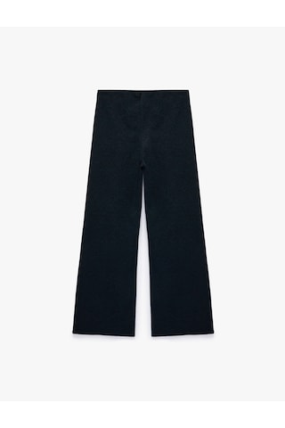 Koton Viskon Karışımlı Straight Fit Pantolon Lacivert Desenli 7wak40004pk 7d2