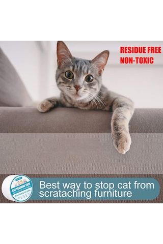 Geekyou Kedi Tırmalama Engelleyici Çift Taraflı Koltuk Koruyucu Bandı - 3 Metre 6.35 Cm Genişlik