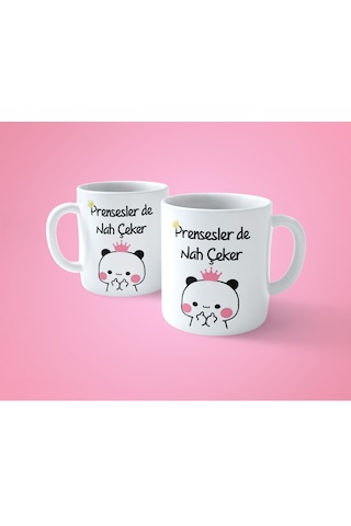 Prensesler De Nah Çeker Espirili Baskılı Kupa Bardak