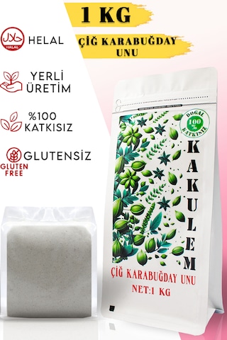 Kakulem Glutensiz Çiğ Karabuğday Unu 1 KG